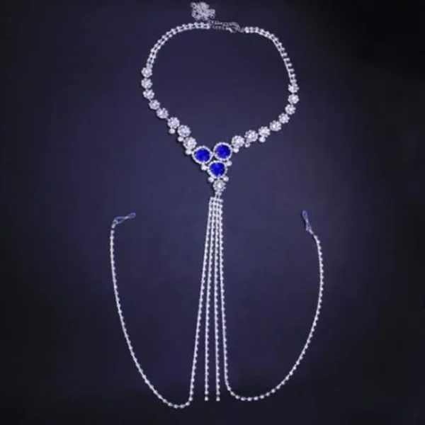 Rhinestone Nipple Chain Non-Pierced Crystal Body Jewelry for Women - Image 10