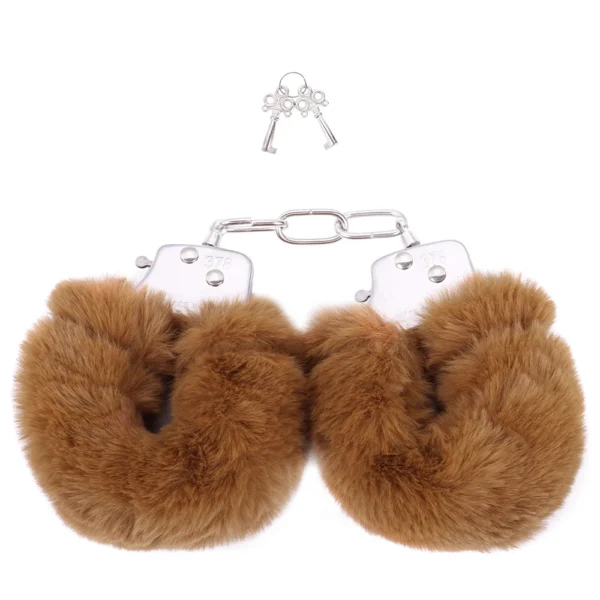 Soft Plush Handcuffs with 2 Keys Fluffy Wrist Bracelet Adult Bondage Toys for Women and Couples - Image 4