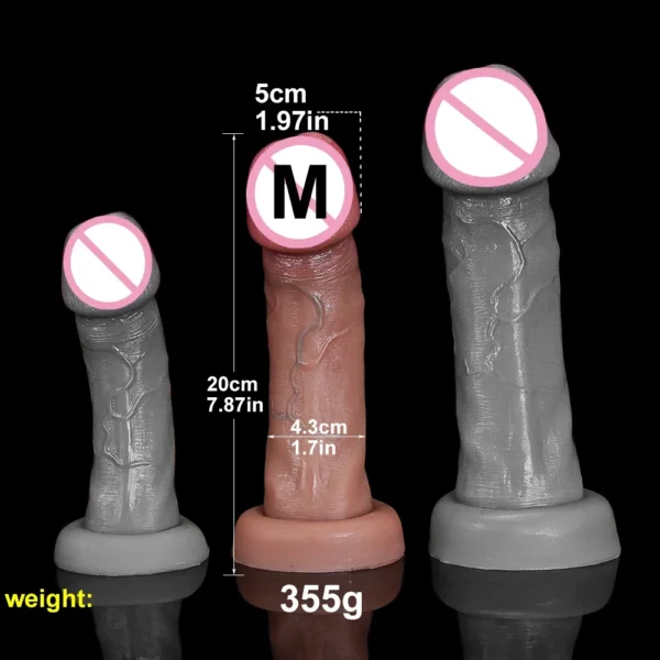 Soft Flesh Real Veins Dildo Anal Plug Erotic Toy for Women Medical Silicone Gay Vaginal Masturbators Penis Big Suction Cup Dick - Image 20