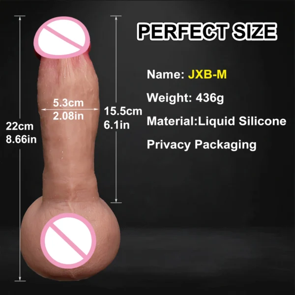 Strapon Soft Flesh Big Dildo Black Erotic Toy for Women Silicone Lesbian Vaginal Masturbators Penis Large Suction Cup Thick Dick - Image 10