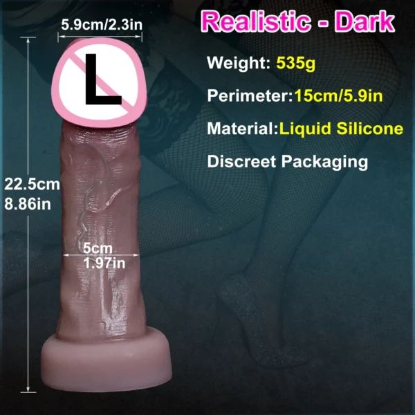 Soft Flesh Real Veins Dildo Anal Plug Erotic Toy for Women Medical Silicone Gay Vaginal Masturbators Penis Big Suction Cup Dick - Image 10