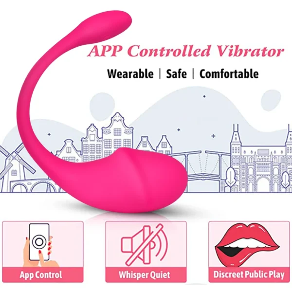 Wireless Vibrating Egg - App-Controlled G-Spot Dildo & Clitoris Massager with Bluetooth - Image 2