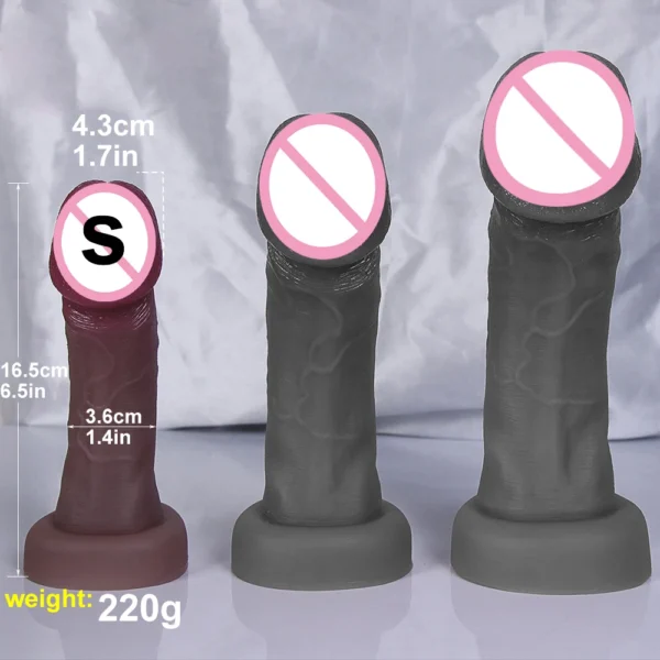 Soft Flesh Real Veins Dildo Anal Plug Erotic Toy for Women Medical Silicone Gay Vaginal Masturbators Penis Big Suction Cup Dick - Image 15