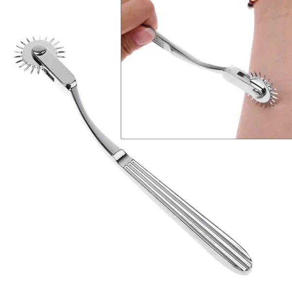 BDSM Pinwheel Wartenberg Wheel with Sheath – Mini Spiked Metal Sensation Toy - Image 2