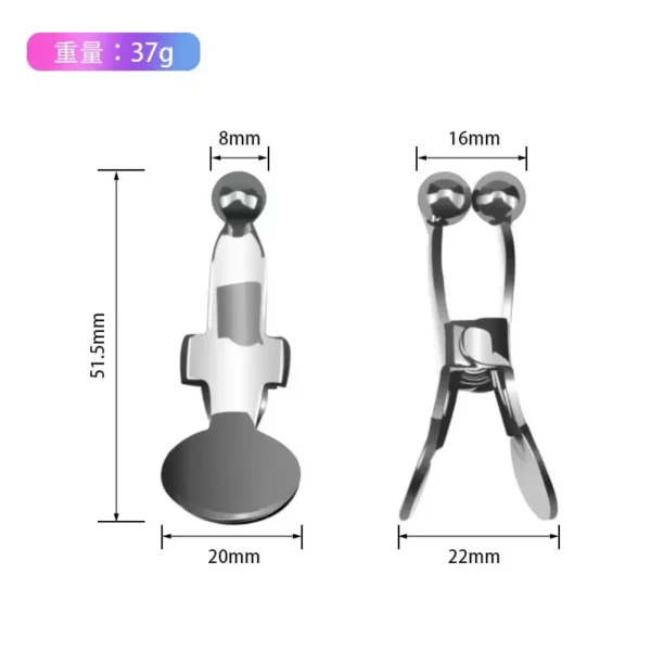 Stainless Steel Nipple Clamps - Bondage Accessories for Adults 18+ - Image 4