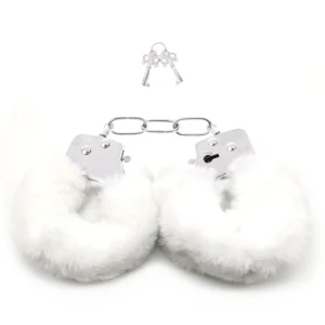 Soft Plush Handcuffs with 2 Keys Fluffy Wrist Bracelet Adult Bondage Toys for Women and Couples