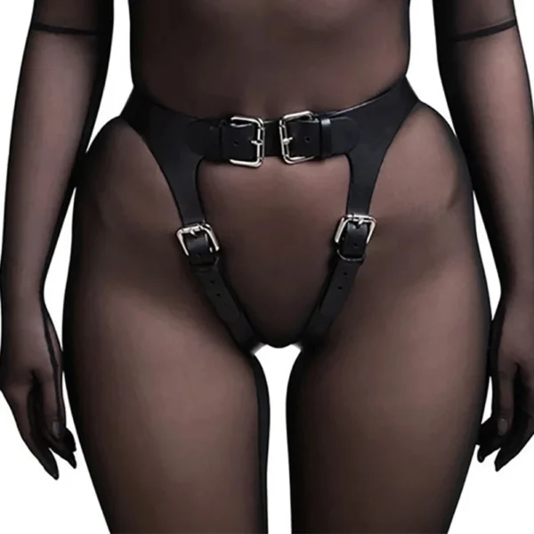 Sexy Leather Full Body Harness – Bondage Lingerie and Garter Belt - Image 4