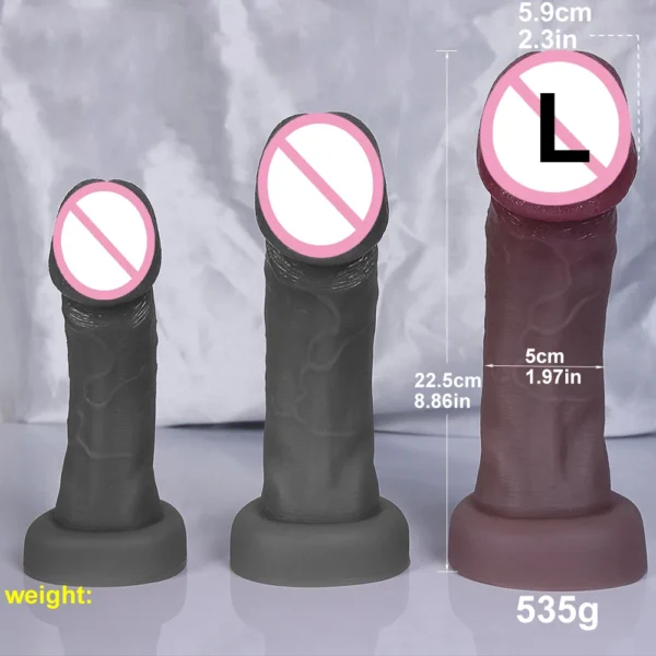 Soft Flesh Real Veins Dildo Anal Plug Erotic Toy for Women Medical Silicone Gay Vaginal Masturbators Penis Big Suction Cup Dick - Image 21