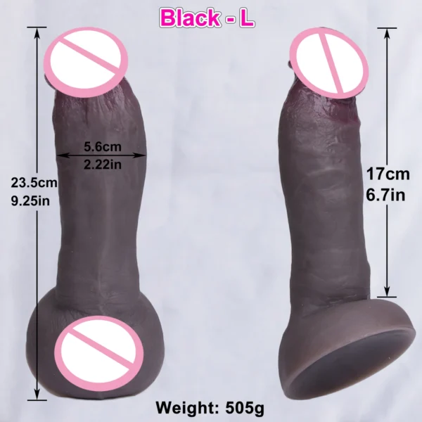 Strapon Soft Flesh Big Dildo Black Erotic Toy for Women Silicone Lesbian Vaginal Masturbators Penis Large Suction Cup Thick Dick - Image 14