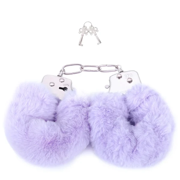 Soft Plush Handcuffs with 2 Keys Fluffy Wrist Bracelet Adult Bondage Toys for Women and Couples - Image 3