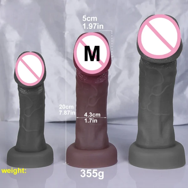 Soft Flesh Real Veins Dildo Anal Plug Erotic Toy for Women Medical Silicone Gay Vaginal Masturbators Penis Big Suction Cup Dick - Image 16