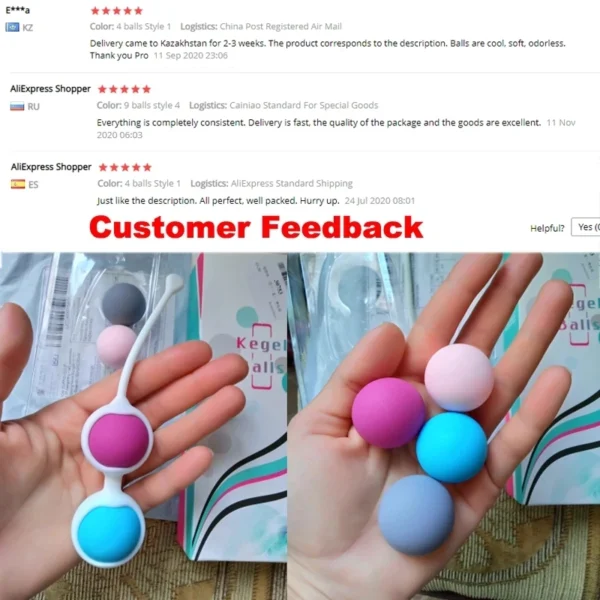 kegel trainer for women Vagina Tighten Exercise Geisha Ball Soft Silicone Kegel Balls Ben Wa Ball Pelvic Floor Muscle simulator - Image 2