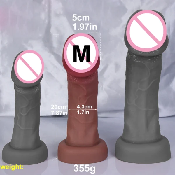 Soft Flesh Real Veins Dildo Anal Plug Erotic Toy for Women Medical Silicone Gay Vaginal Masturbators Penis Big Suction Cup Dick - Image 19