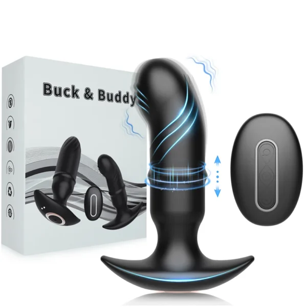 Wireless Remote Control Slide Butt Plug Vibrator for Men Anal Vibration Plug Prostate Stimulation Massager Dildo Sex Toy for Men - Image 7