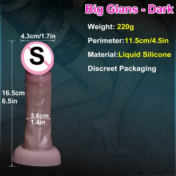 Soft Flesh Real Veins Dildo Anal Plug Erotic Toy for Women Medical Silicone Gay Vaginal Masturbators Penis Big Suction Cup Dick - Image 7