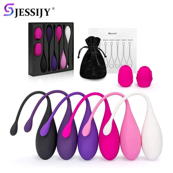 Smart Kegel Ball Vaginal Dumbbells Full Silicone Pussy Vagina Tighten Kegel Exercise Balls Set For Women Lady