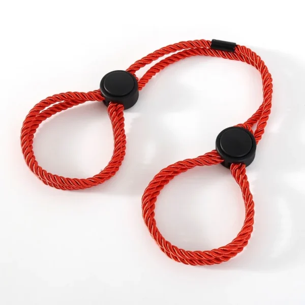 Multi Functional Soft Silk Rope Handcuffs for Couple Wristband Buckle Bracelet Adult Bondage Toys - Image 15