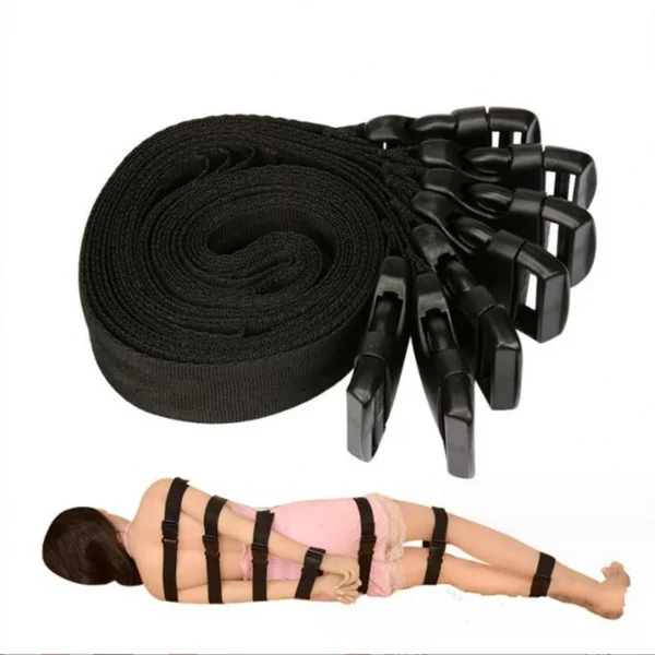 7-Piece SM Bondage Strap Set for Alternative Fun and Easy Binding - Image 2