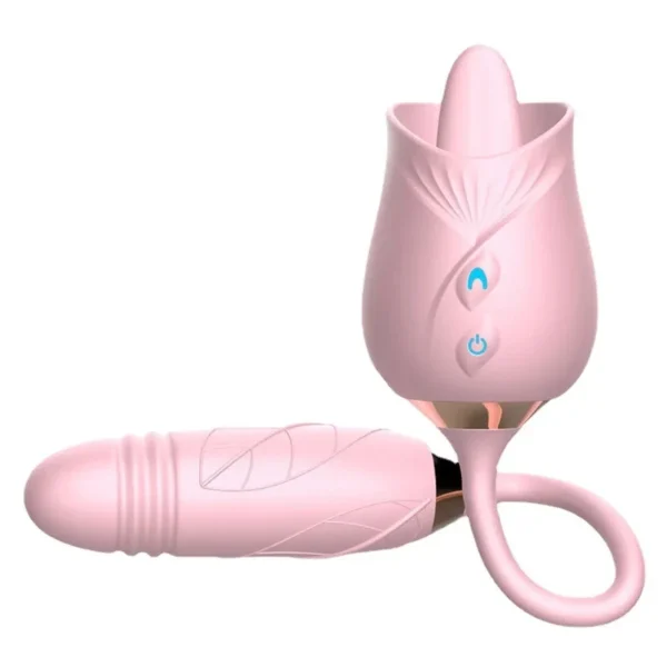 Rose Toy Vibrator For Women 3 In 1 Clitoral Stimulator Tongue Licking Thrusting G Spot Dildo Vibrator With 10 Modes Vaginal Anal - Image 7