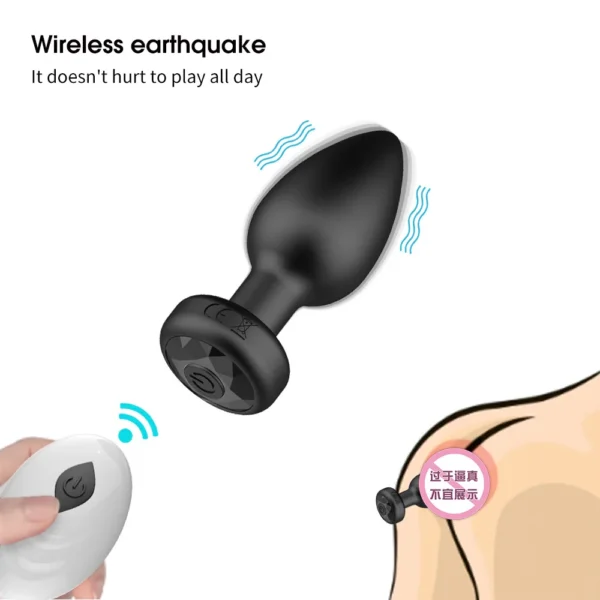 Wireless remote control APP vibration masturbation silicone anal plug female masturbator adult products - Image 8