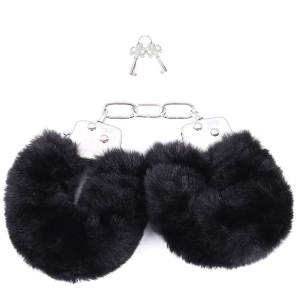 Soft Plush Handcuffs with 2 Keys Fluffy Wrist Bracelet Adult Bondage Toys for Women and Couples - Image 6