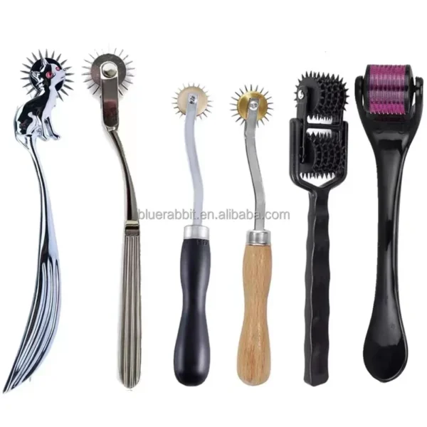 BDSM Pinwheel Wartenberg Wheel with Sheath – Mini Spiked Metal Sensation Toy