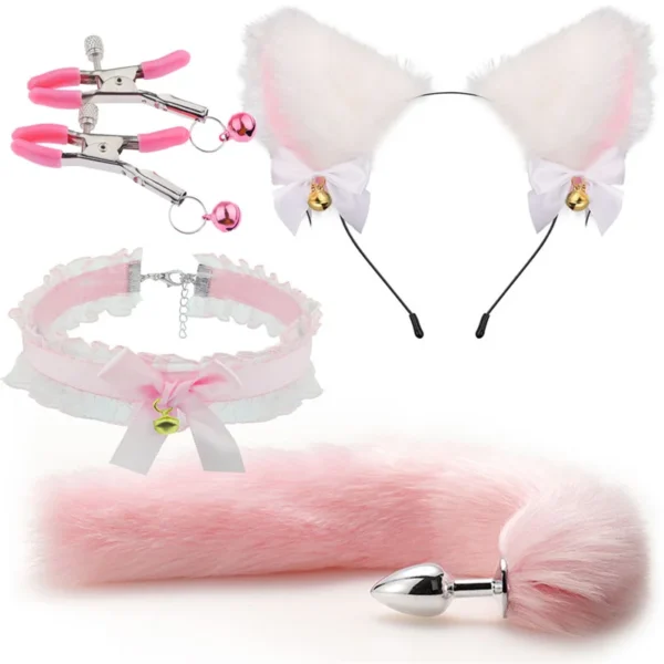 Wolf Roleplay Kit - Costume Accessories for Adults with Ears, Tail, and Collar - Image 4