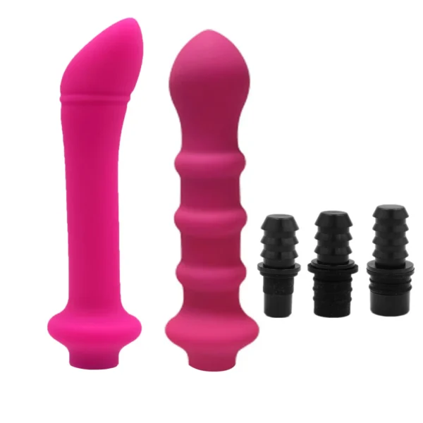 Set of 2 Threaded Silicone Fascia Gun Massage Head With 3 Sizes Of Connectors, 12-13mm/15-16mm/18-19mm, Fascia Gun Massage dildo - Image 7