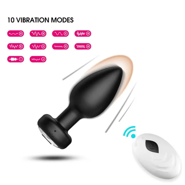 Wireless remote control APP vibration masturbation silicone anal plug female masturbator adult products - Image 2