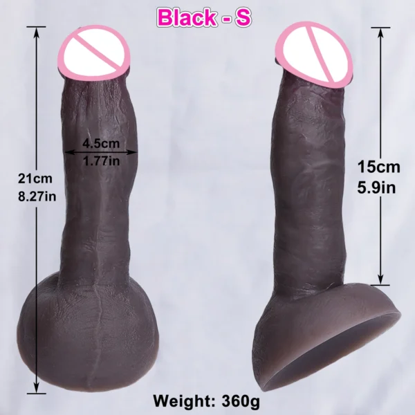 Strapon Soft Flesh Big Dildo Black Erotic Toy for Women Silicone Lesbian Vaginal Masturbators Penis Large Suction Cup Thick Dick - Image 12