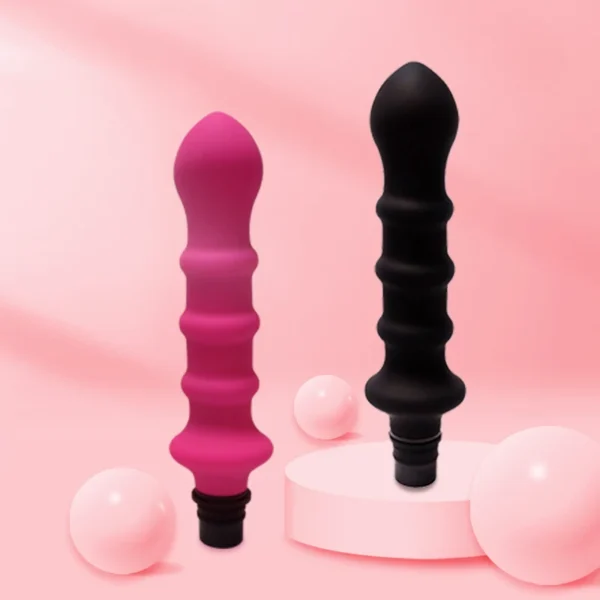 Set of 2 Threaded Silicone Fascia Gun Massage Head With 3 Sizes Of Connectors, 12-13mm/15-16mm/18-19mm, Fascia Gun Massage dildo - Image 3